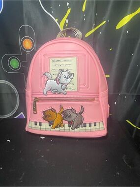 Disney Pink Mini Backpack with Aristocats Patch